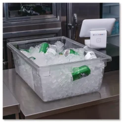 18 in. x 26 in. x 9 in. StorPlus Plastic Polycarbonate Food Storage Container - Clear Tabletop And Serveware