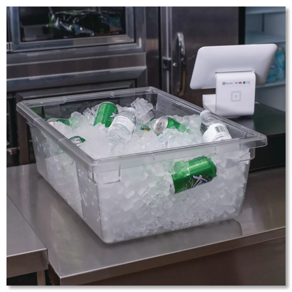 18 in. x 26 in. x 9 in. StorPlus Plastic Polycarbonate Food Storage Container - Clear Tabletop And Serveware