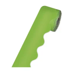 Online 2.25 in. x 65 ft. Rolled Scalloped Borders - Lime Arts & Crafts Supplies