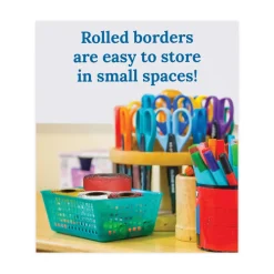 Sale 2.25 in. x 65 ft. Rolled Scalloped Borders - Red Arts & Crafts Supplies