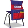 Discount 15 in. x 19 in. 7 Pockets Chairback Buddy Pocket Chart - Blue/Red Office Furniture & Lighting