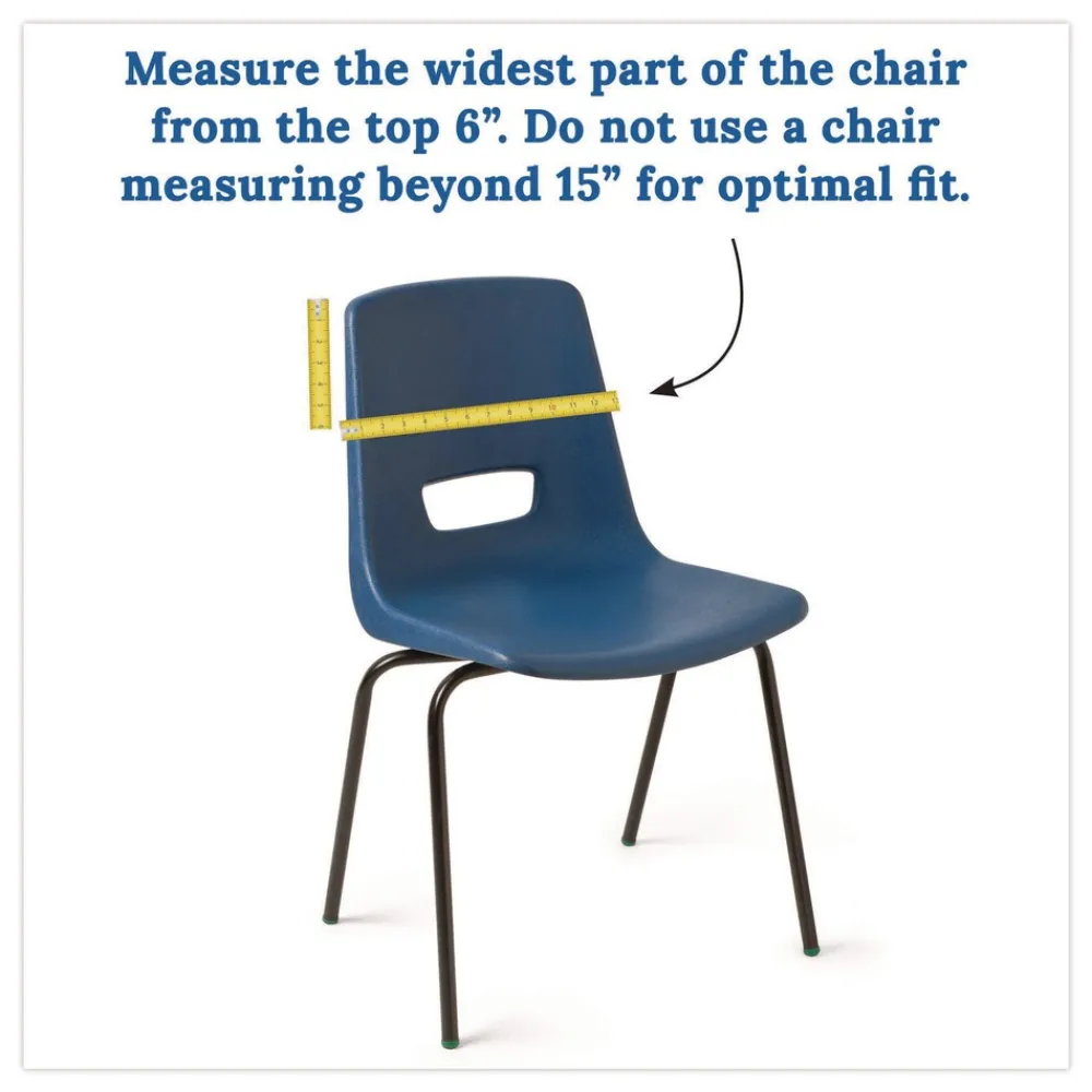 Online 15 in. x 1.5 in. x 19 in. Fabric Chairback Buddy for Student Chairs - Medium, Blue/Yellow Office Furniture & Lighting