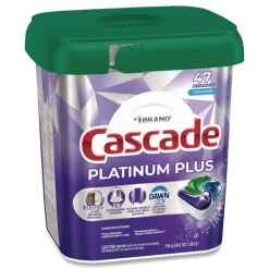 Online Platinum Plus 28.4 oz. Tub ActionPacs Dishwasher Detergent Pods - Fresh Scent (3/Carton) Cleaning & Janitorial Supplies