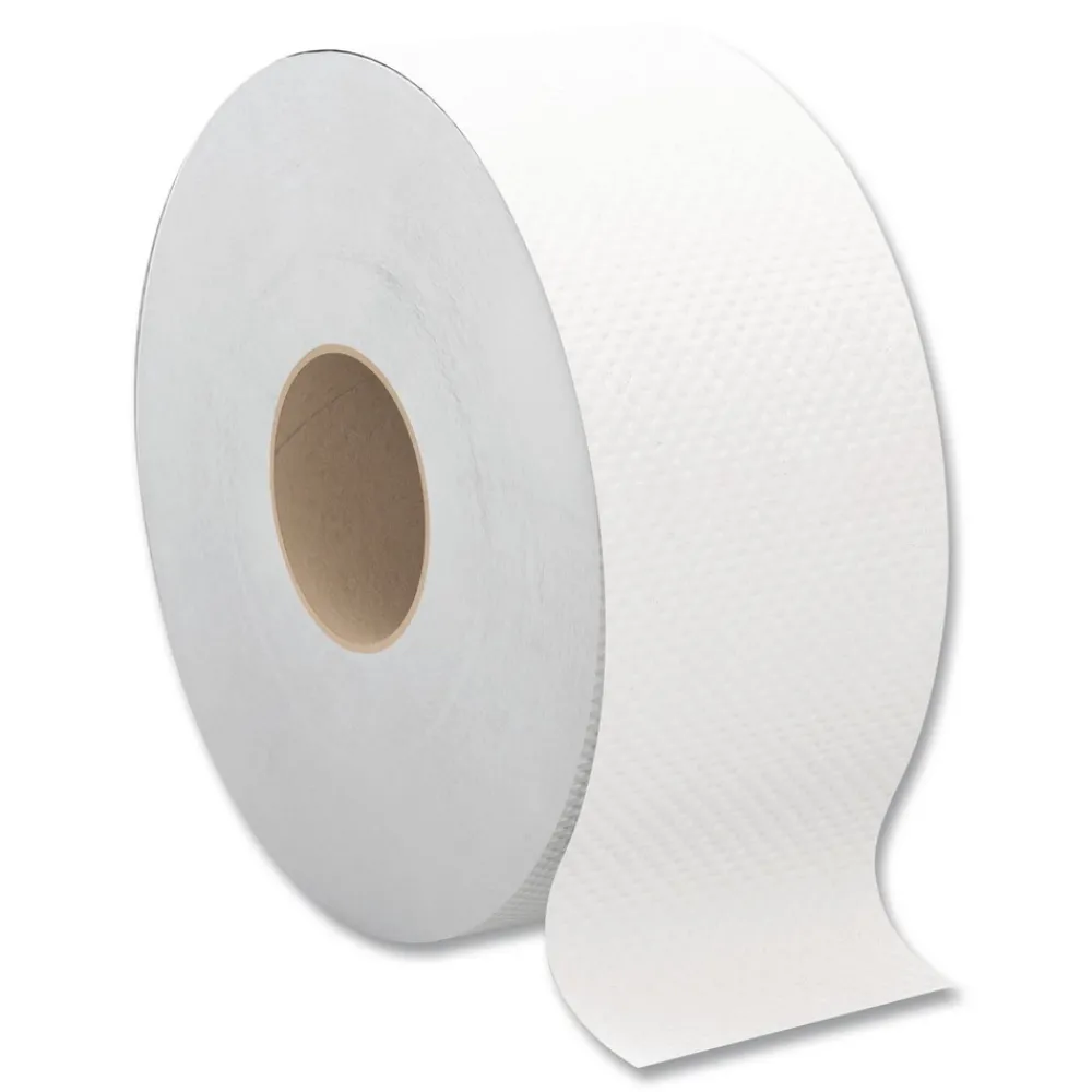 New 3.3 in. x 2000 ft. 1-Ply Septic-Safe Select Jumbo Bath Tissue - White (12 Rolls/Carton) Cleaning & Janitorial Supplies