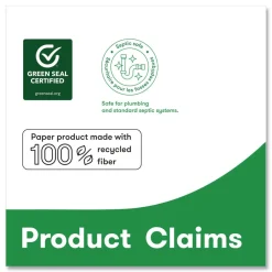 New 3.3 in. x 2000 ft. 1-Ply Septic-Safe Select Jumbo Bath Tissue - White (12 Rolls/Carton) Cleaning & Janitorial Supplies