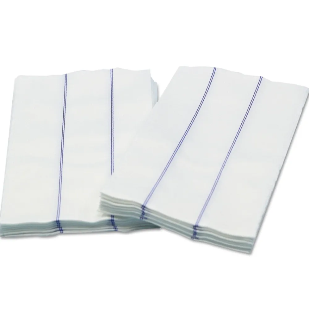 Outlet 13 in. x 24.25 in. 1/4 Fold Tuff-Job Foodservice Towels - White/Blue (72/Carton) Cleaning & Janitorial Supplies