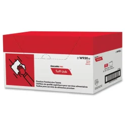 Outlet 13 in. x 24.25 in. 1/4 Fold Tuff-Job Foodservice Towels - White/Blue (72/Carton) Cleaning & Janitorial Supplies