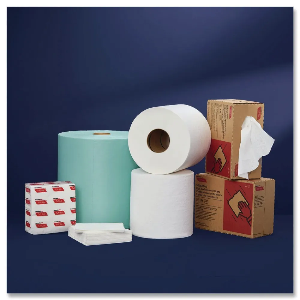 Online 9.25 in. x 12.5 in. 4-Ply Tuff-Job Scrim Reinforced Wipers - White (10 Boxes/Carton) Cleaning & Janitorial Supplies