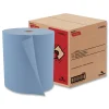 Outlet 12 in. x 13 in. Tuff-Job Spunlace Towels Jumbo Roll - Blue (1 Roll/Carton) Paper & Dispensers