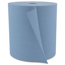 Outlet 12 in. x 13 in. Tuff-Job Spunlace Towels Jumbo Roll - Blue (1 Roll/Carton) Paper & Dispensers