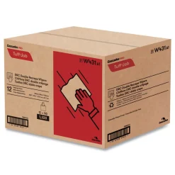 Hot 9.25 in. x 12.5 in. Tuff-Job Double Recrepe Wipers - White (12/Carton) Paper & Dispensers