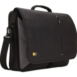 Outlet 3.37 in. x 17.75 in. x 13.75 in. Dobby Nylon Laptop Messenger Fits Devices Up to 17 in. - Black Office Accessories