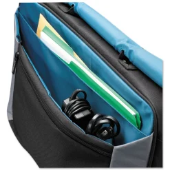 Outlet 3.37 in. x 17.75 in. x 13.75 in. Dobby Nylon Laptop Messenger Fits Devices Up to 17 in. - Black Office Accessories