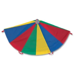 Clearance 12 ft. dia. 12 Handles Nylon Multicolor Parachute Toys