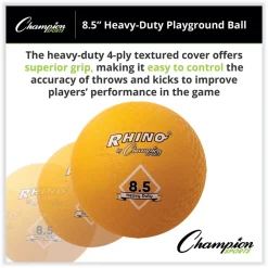 Clearance 8.5 in. Diameter Heavy Duty Playground Ball - Yellow Toys
