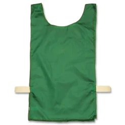 Discount Heavyweight Nylon Pinnies - One Size, Green (1 Dozen) Safety Vests
