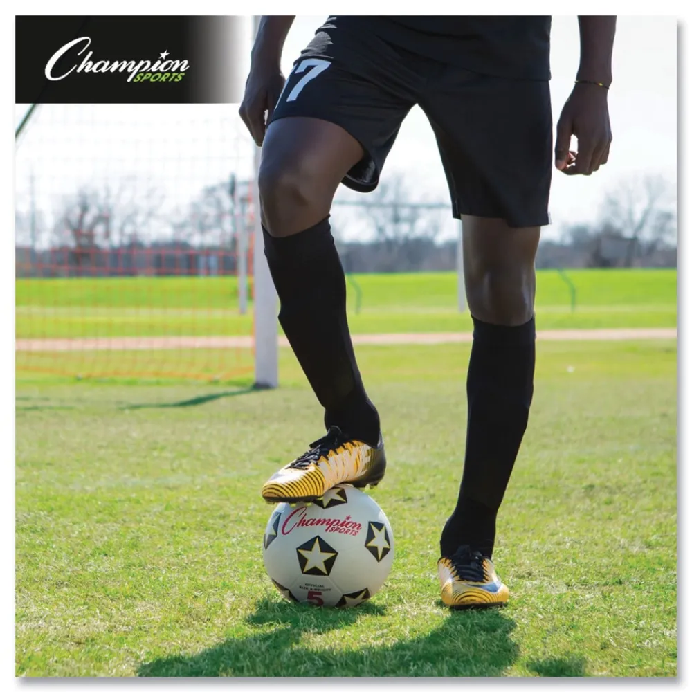 Outlet No. 5 Size Rubber Sports Ball For Soccer - White/Black Toys