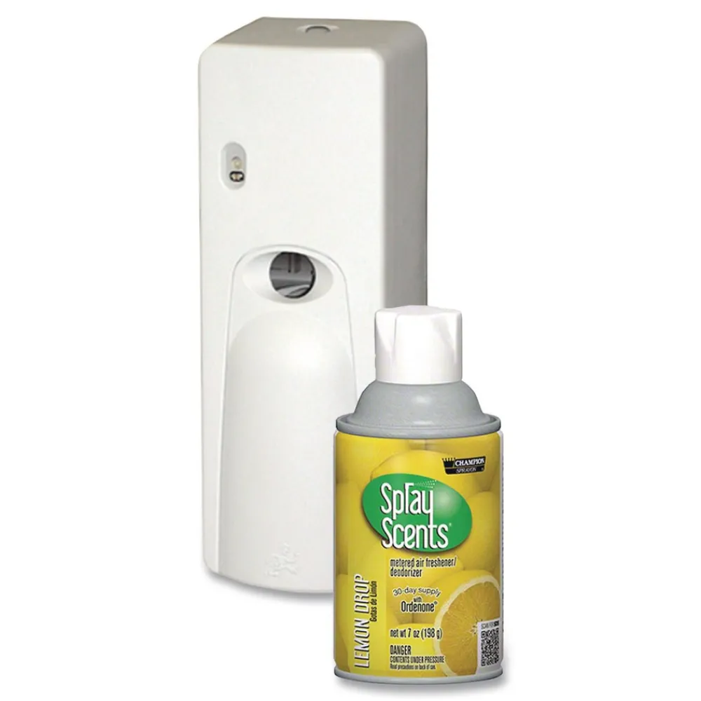 Outlet Champion Sprayon SPRAYScents 7 oz. Metered Air Freshener Refill - Lemon (12/Carton) Odor Control