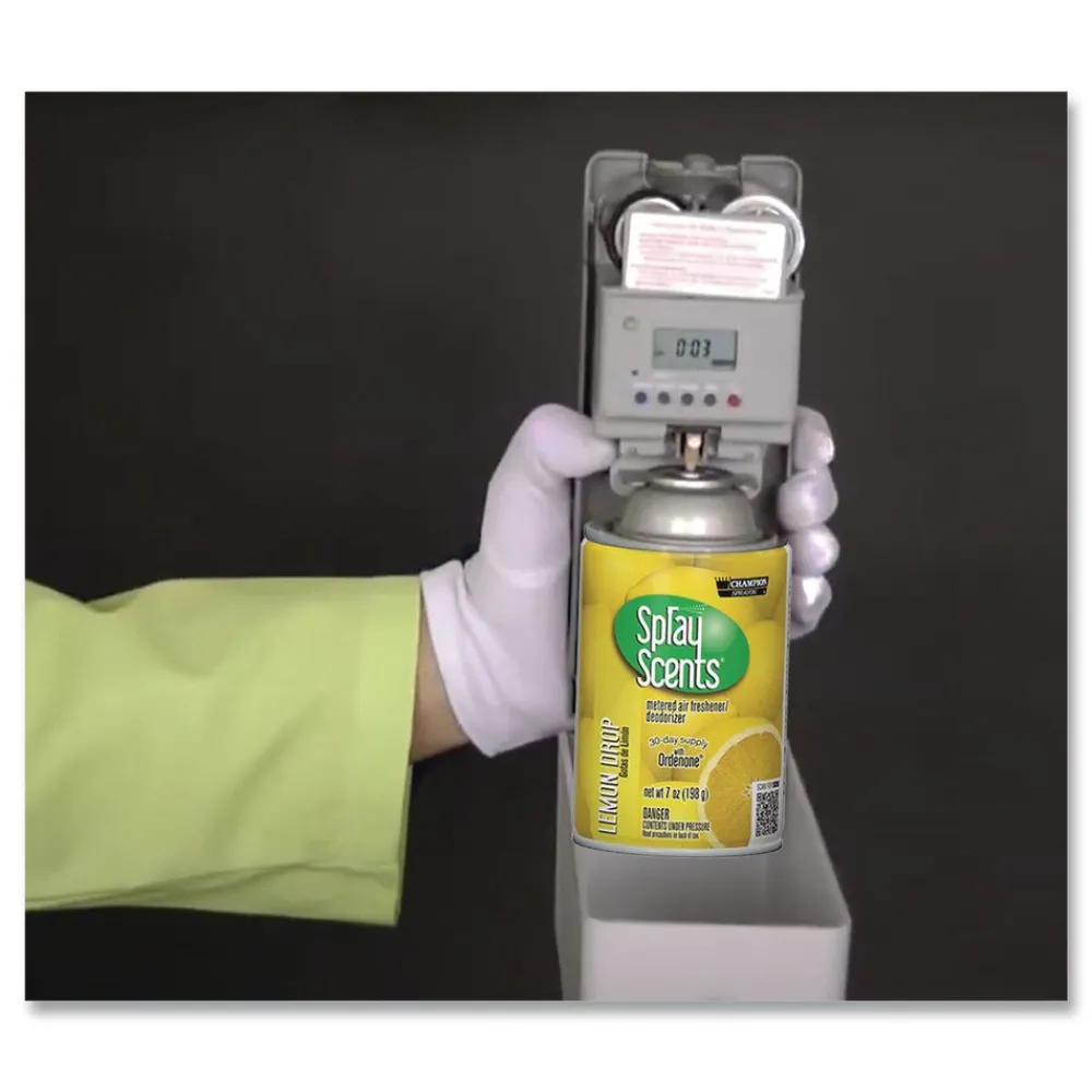 Outlet Champion Sprayon SPRAYScents 7 oz. Metered Air Freshener Refill - Lemon (12/Carton) Odor Control