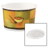 Online 70408 8 oz. - 10 oz. Streetside Paper Food Container with Plastic Lid (250/Carton) Tabletop And Serveware