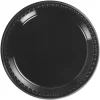 Clearance 9 in. Diameter Heavyweight Plastic Plates - Black (500/Carton) Tabletop And Serveware