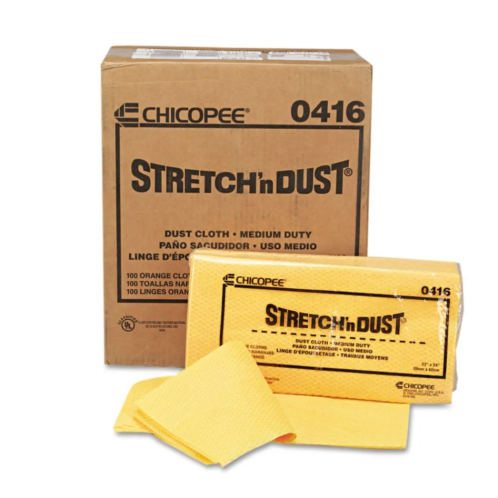 Best 23-1/4 in. x 24 in. Stretch n' Dust Cloths - Orange/Yellow (20/Bag 5 Bags/Carton) Cleaning & Janitorial Supplies