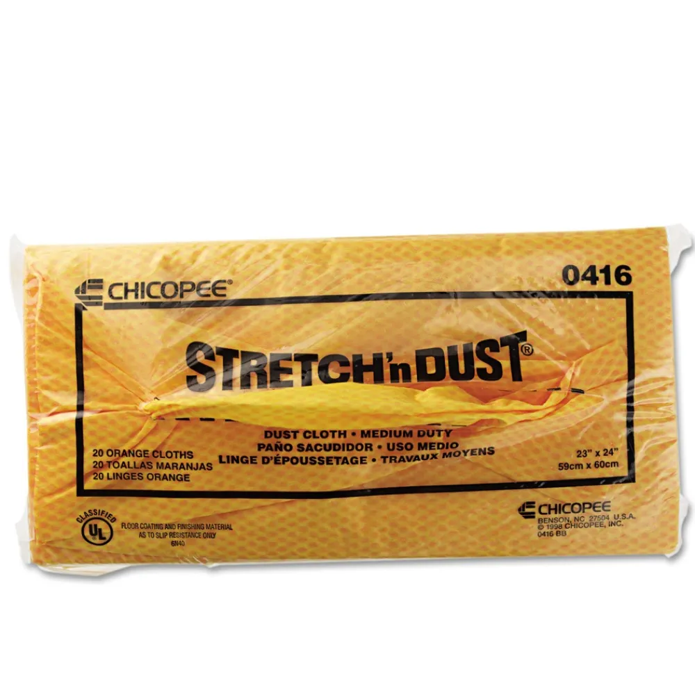 Best 23-1/4 in. x 24 in. Stretch n' Dust Cloths - Orange/Yellow (20/Bag 5 Bags/Carton) Cleaning & Janitorial Supplies