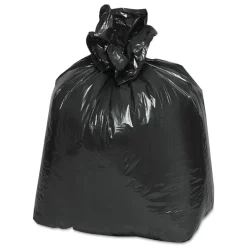 10 Gallon 0.6 mil 24 in. x 23 in. Linear Low-Density Can Liners - Black (25 Bags/Roll, 20 Rolls/Carton) Trash & Waste Bins
