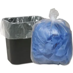 Online 10 Gallon 0.6 mil 24 in. x 23 in. Linear Low-Density Can Liners Clear (500/Carton) Trash & Waste Bins
