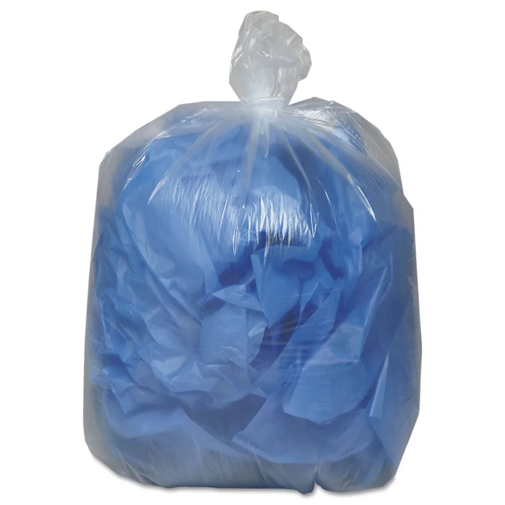 Best 40 in. x 46 in. 0.63 mil 45 Gallon Linear Low-Density Can Liners - Clear (250/Carton) Cleaning & Janitorial Supplies