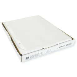 3-Hole Punched Top Load 5.5 in. x 8.5 in. Insert Heavy-Duty Polypropylene Sheet Protectors - Clear Front (50/Box) Office Presentation Supplies
