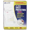 Online 3-Hole Punched Top Load 8.5 in. x 11 in. Insert Medium-Duty Standard Weight Polypropylene Sheet Protectors - Clear (100/Box) Office Presentation Supplies