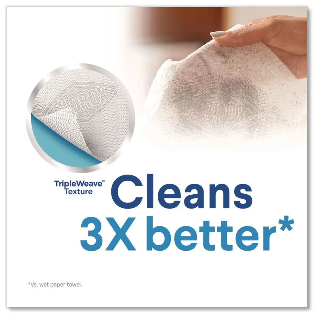 Clearance 7 in. x 7.75 in. 1-Ply Bleach Free Disinfecting Cleaning Wipes - Crisp Lemon White (6/Carton) Cleaning & Janitorial Supplies