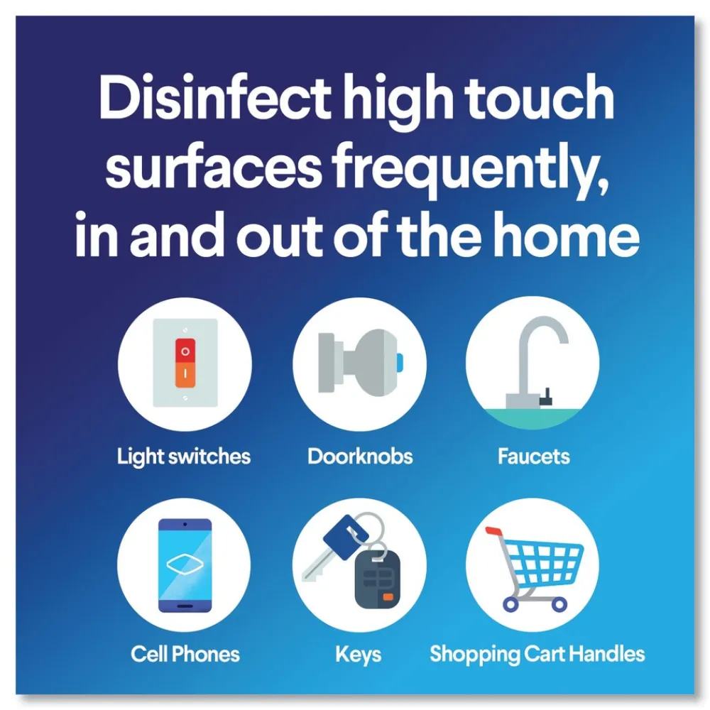 New 7 in. x 8 in. 1-Ply Bleach Free Disinfecting Wipes - Fresh Scent, White (12 Canisters/Carton) Cleaning & Janitorial Supplies