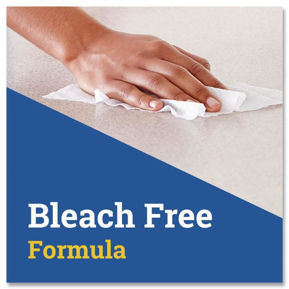 Best 7 in. x 8 in. 1-Ply Disinfecting Wipes - Lemon Fresh, White (75/Canister, 6/Carton) Cleaning & Janitorial Supplies