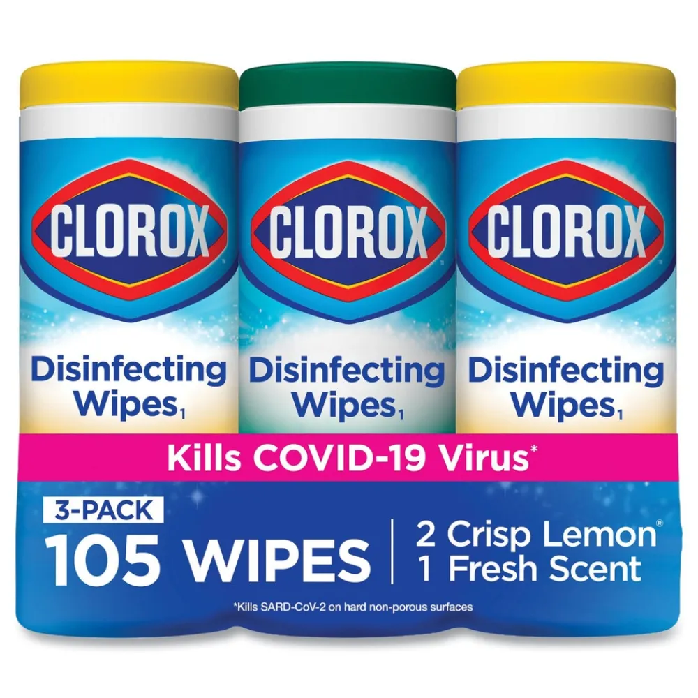 Discount 7 in. x 8 in. 1-Ply Disinfecting Wipes - Fresh Scent/Citrus Blend, White (35/Canister, 3 Canisters/Pack) Skin Care & Personal Hygiene