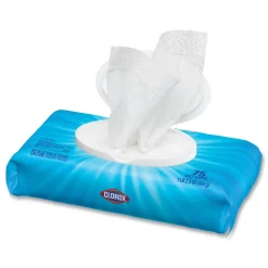 Clearance 8 in. x 7 in. 1-Ply Easy Pull Pack Disinfecting Wipes - Lemon Scent White (6 Boxes/Carton) Cleaning & Janitorial Supplies