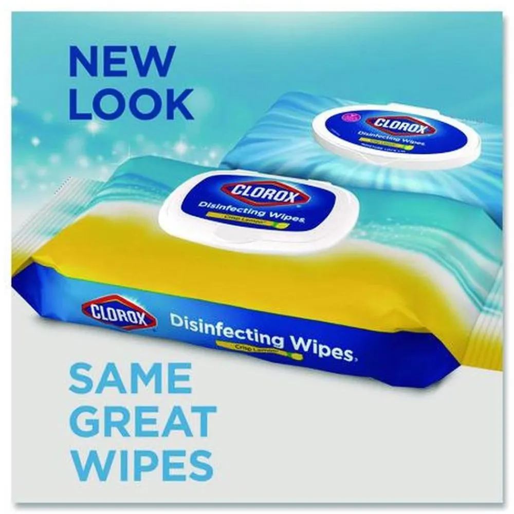 Clearance 8 in. x 7 in. 1-Ply Easy Pull Pack Disinfecting Wipes - Lemon Scent White (6 Boxes/Carton) Cleaning & Janitorial Supplies