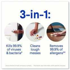 Clearance 8 in. x 7 in. 1-Ply Easy Pull Pack Disinfecting Wipes - Lemon Scent White (6 Boxes/Carton) Cleaning & Janitorial Supplies