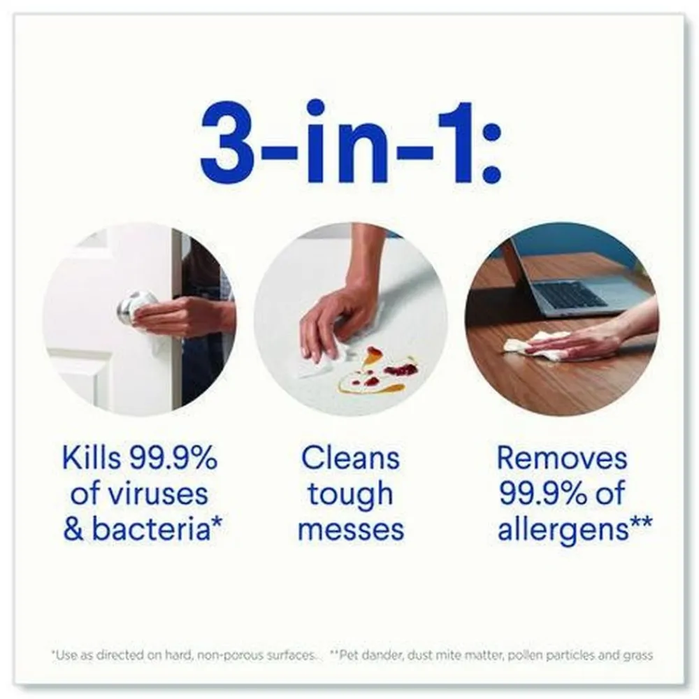 Clearance 8 in. x 7 in. 1-Ply Easy Pull Pack Disinfecting Wipes - Lemon Scent White (6 Boxes/Carton) Cleaning & Janitorial Supplies