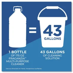 Sale 175 oz. Bottle Pro Fraganzia Multi-Purpose Cleaner - Citrus Blossom Scent (3/Carton) Cleaning & Janitorial Supplies