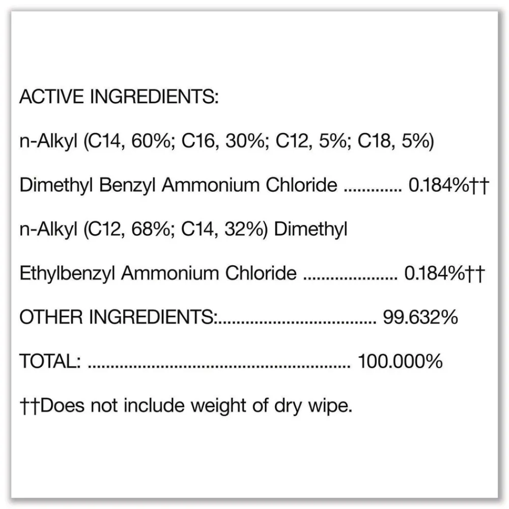 Best 1 Ply 7 in. x 8 in. Fresh Scent Disinfecting Wipes - White (1/Carton) Cleaning & Janitorial Supplies