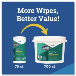 Best 1 Ply 7 in. x 8 in. Fresh Scent Disinfecting Wipes - White (1/Carton) Cleaning & Janitorial Supplies