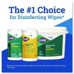 New 1 Ply 7 in. x 8 in. Fresh Scent Disinfecting Wipes - White (2/Carton) Cleaning & Janitorial Supplies