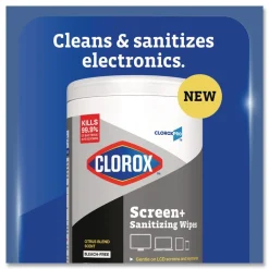 Sale Pro ScreenPlus 6 in. x 8 in. Sanitizing Wipes - Citrus Blend White (6/Carton) Cleaning & Janitorial Supplies