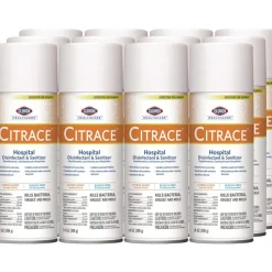 Best 49100 14 oz. Aerosol Citrus Citrace Hospital Disinfectant and Deodorizer (12/Carton) Cleaning & Janitorial Supplies
