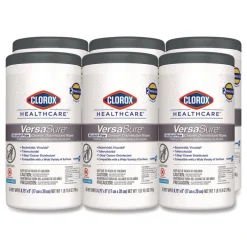 New 6.75 in. x 8 in. 1-Ply VersaSure Cleaner Disinfectant Wipes - Fragranced White (6/Carton) Cleaning & Janitorial Supplies