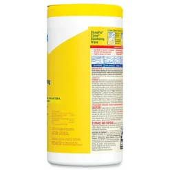 Hot 1-Ply 7 in. x 8 in. Disinfecting Wipes - Lemon Fresh, White (75/Canister) Skin Care & Personal Hygiene