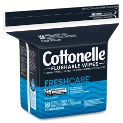 Hot 10358 5 in. x 7.25 in. Fresh Care Flushable Cleansing Cloths - White Cleaning & Janitorial Supplies