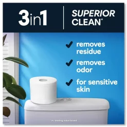 Online Ultra CleanCare 1-Ply Septic Safe Mega Rolls Strong Tissue Toilet Paper - White (48/Carton) Paper & Dispensers